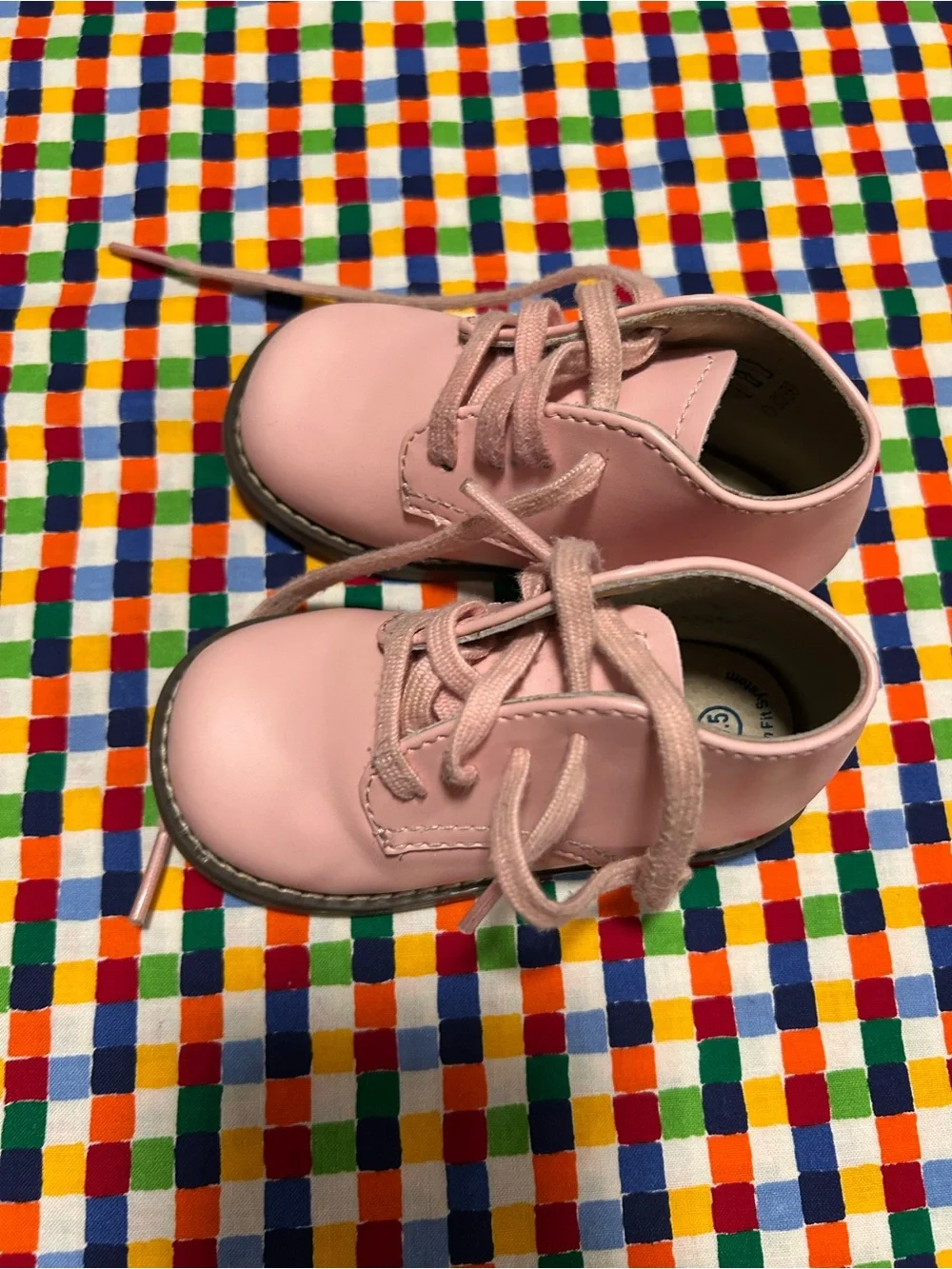 Footmates Pink Kids Lace-Up Casual Shoes 4.5